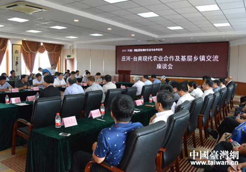 莊河—臺南現(xiàn)代農(nóng)業(yè)合作及鄉(xiāng)鎮(zhèn)交流座談會現(xiàn)場