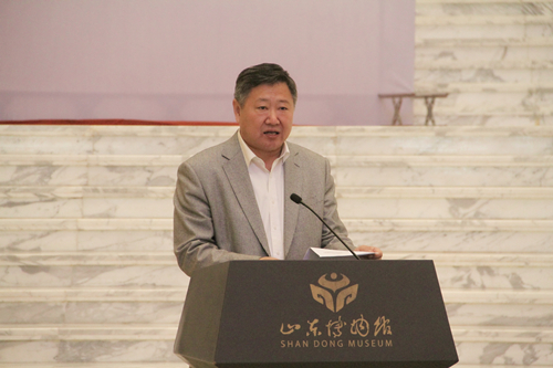 山東省文物局副局長周曉波致辭 中國美術(shù)家協(xié)會策展委員會副主任皮道堅致辭