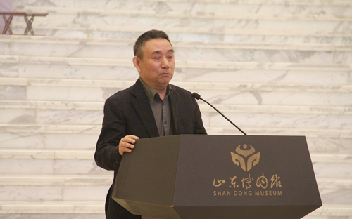 山東省文物局副局長周曉波致辭 中國美術(shù)家協(xié)會策展委員會副主任皮道堅致辭
