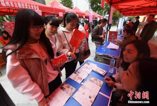 資料圖：福州舉行首屆臺(tái)灣創(chuàng)業(yè)創(chuàng)新創(chuàng)客基地人才招聘會(huì)。 張斌 攝
